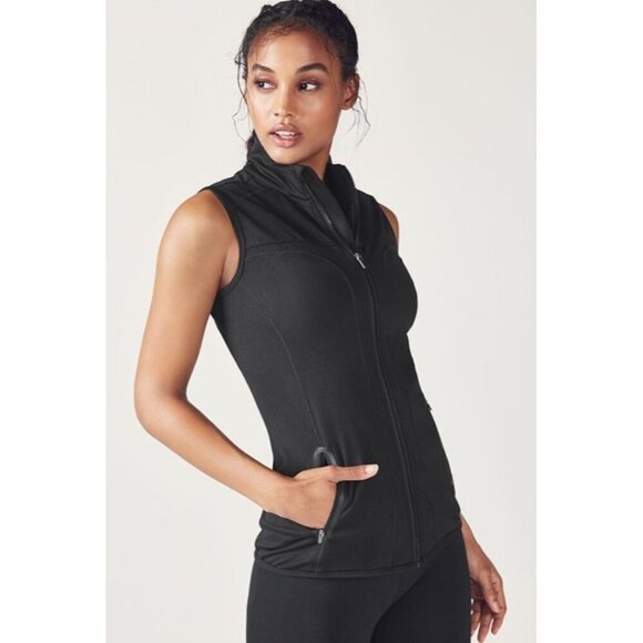 Fabletics Jackets & Blazers - Fabletics Women's Sz S Jojo Vest Plugged in Performance Full Zip Black Vest